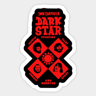 Dark Star Retro Tribute T-Shirt: Journey to the Depths of Cult Cinema Sticker